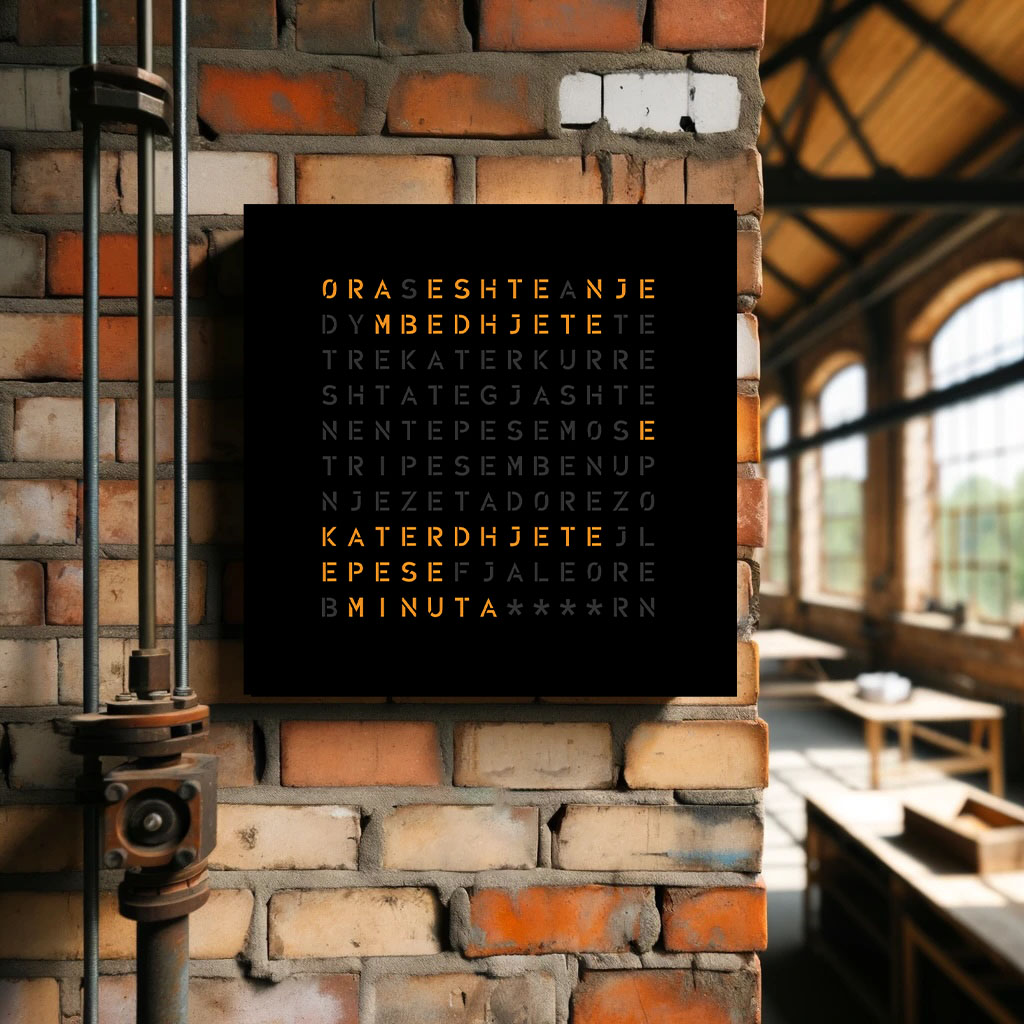 FjaleOre - Ora digitale me shkronja